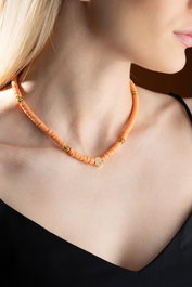 Heliophilia Silver Collar KL-0867 Multicolor con Colgante de Trébol